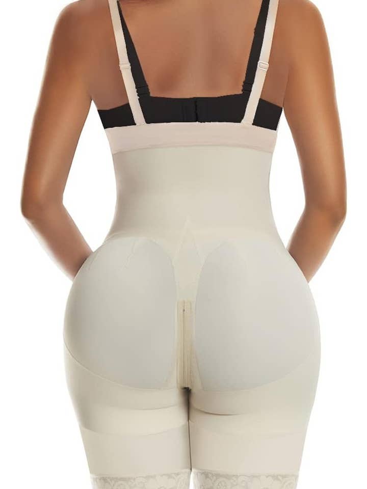 APRICOT CWSBSSL0101_SPAGHETTI STRAP BODY SHAPING PLUS SIZE BODYSUIT for wholesale on Faire2
