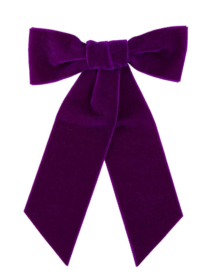 GM Velvet Bow Hair Clip for wholesale by ANI ARPE