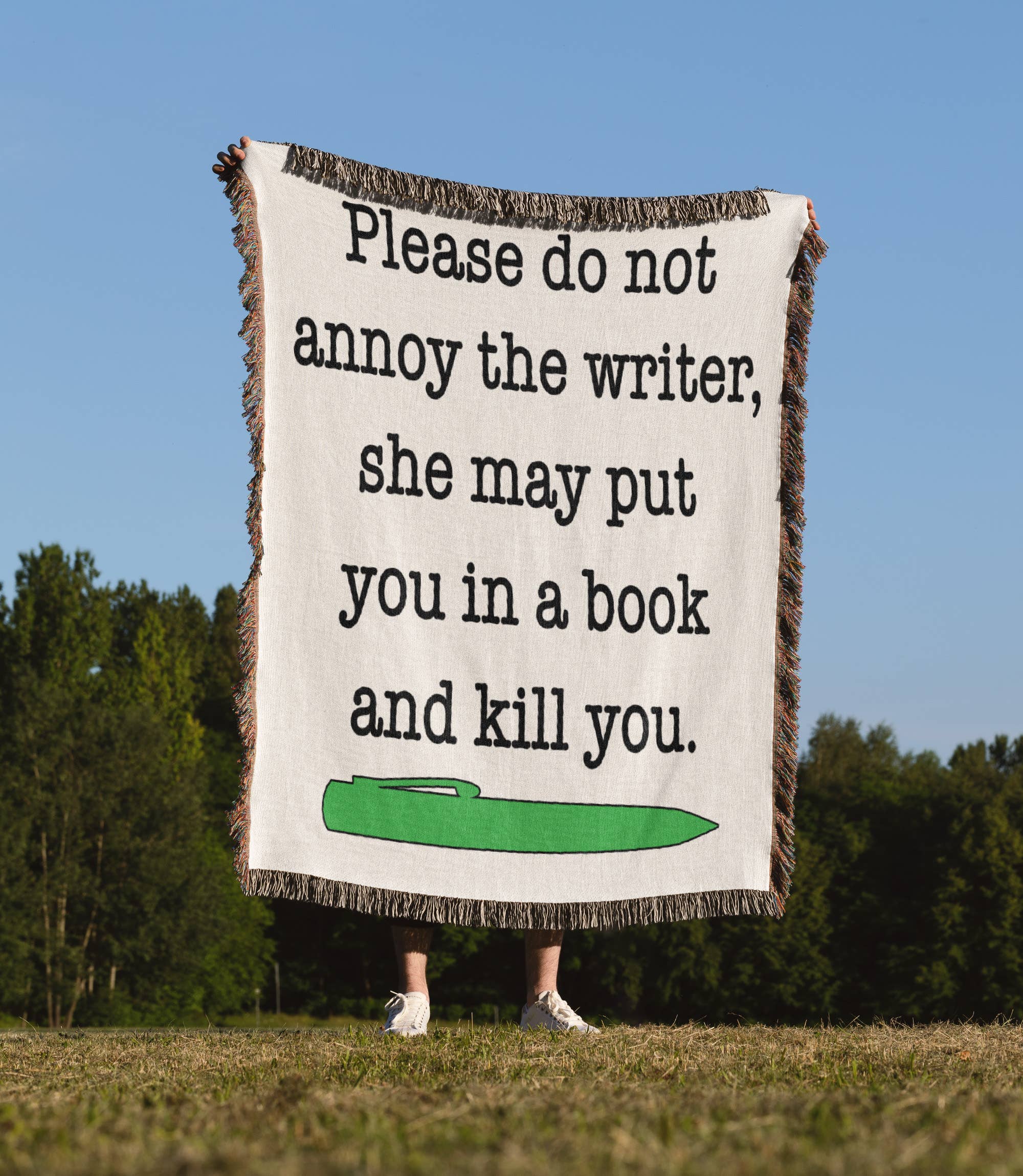 3dRose - Wholesale Throw Blanket - 3dRose, Please Do Not Annoy The Writer Green, Blanket1