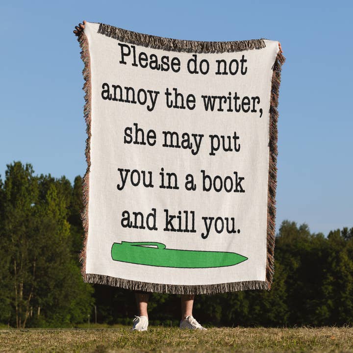 3dRose - Wholesale Throw Blanket - 3dRose, Please Do Not Annoy The Writer Green, Blanket1