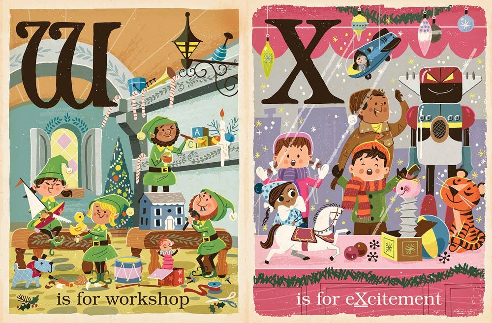 Gibbs Smith - Vente Baby & Toddler Book (0-2) - S comme Père Noël : un alphabet de Noël3