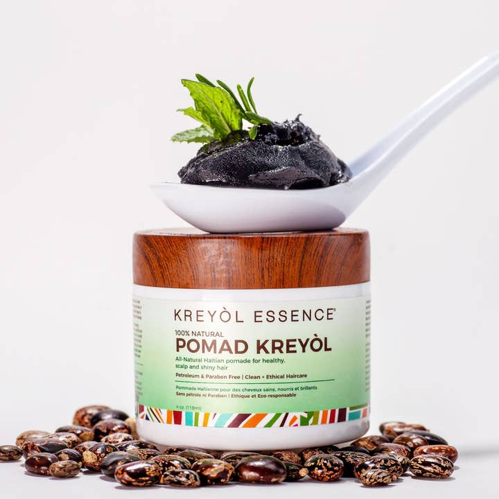 Kreyol Essence - Venta al por mayor Geles/espumas de peinado - Pomad Kreyòl: Tratamiento de bálsamo natural para el cuero cabelludo (4 oz) | Paquete de 6
