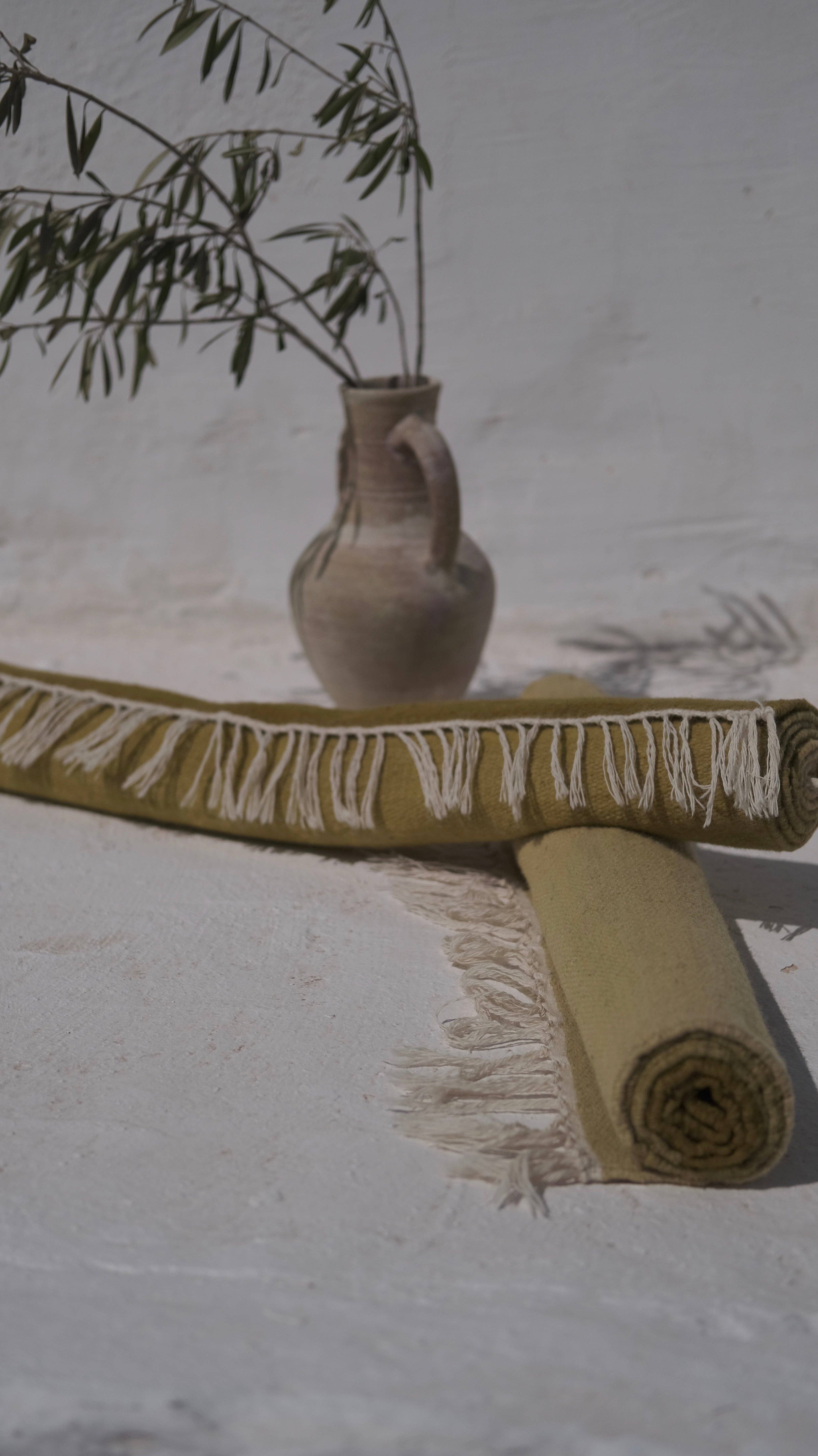 TŪNIQ - Wholesale Area Rug - Plant-Dyed Olive Rug1