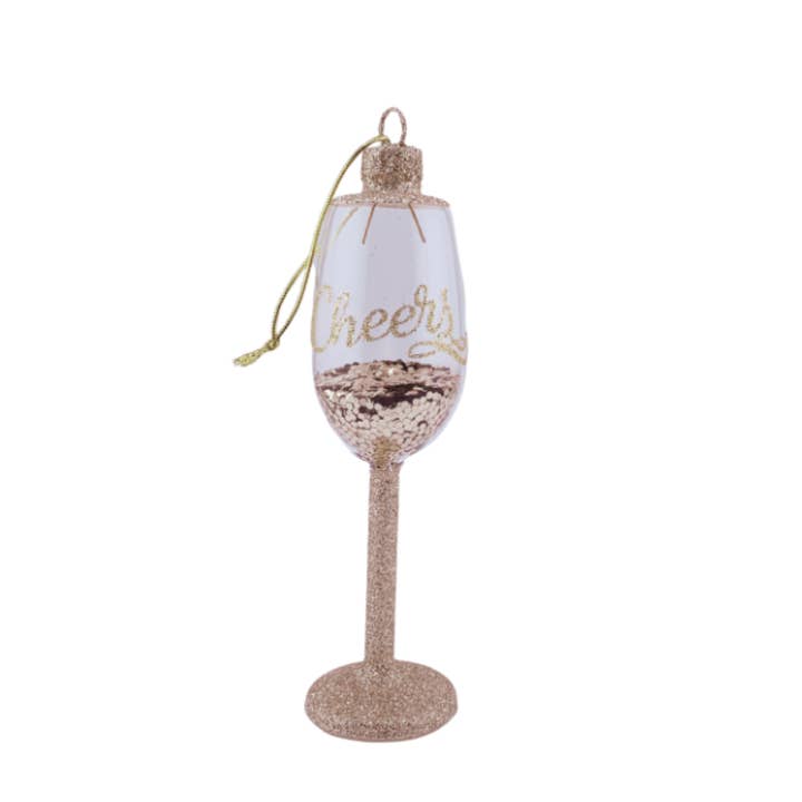 Holiday Ornament Champagne Glass for wholesale by Tri-Connect, Inc.