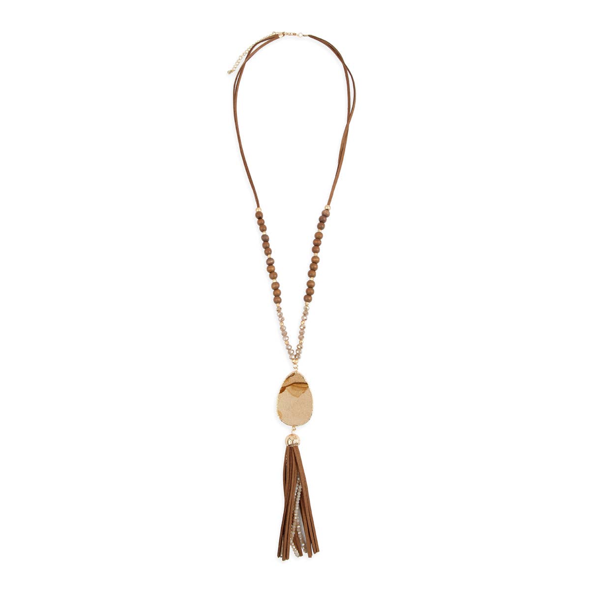 MYS Wholesale Inc - Wholesale Pendant/Charm Necklace - Natural Stone With Tassel Pendant Necklace5