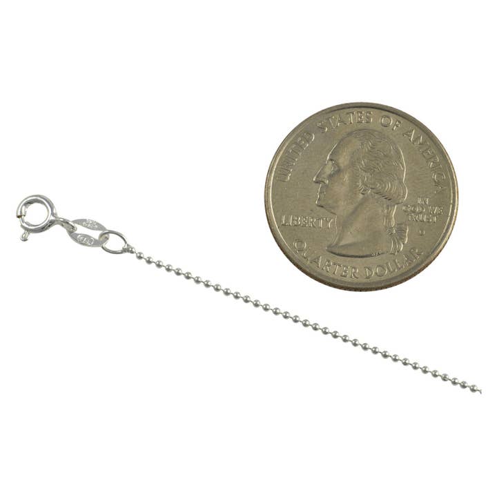 Select Lines - Wholesale Link & Chain Necklace - Sterling Silver Round Bead Ball 100 1mm Necklace Chain Solid Dog Tag Jewelry2
