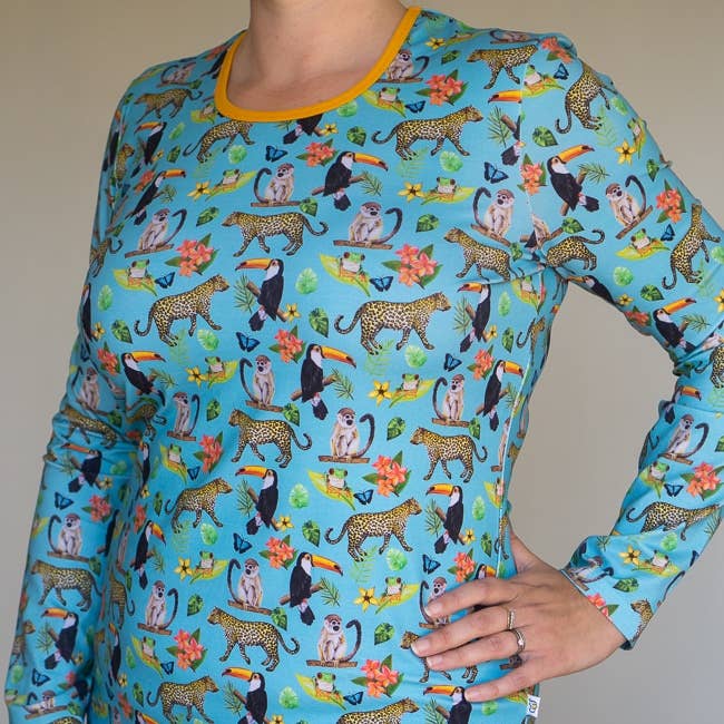 Top Rainforest en azul para mujer para venta al por mayor de JECO