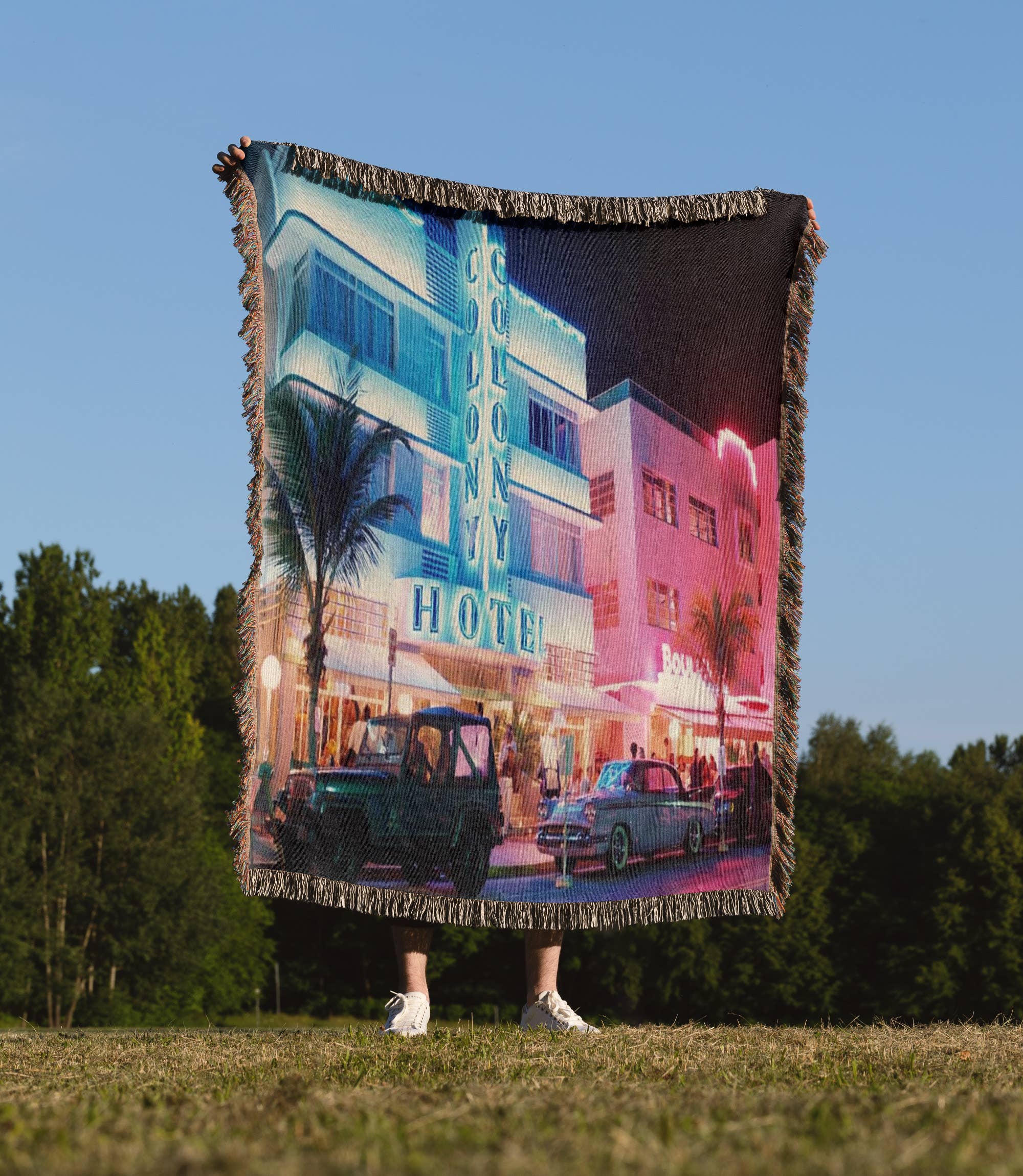 3dRose - Wholesale Throw Blanket - 3dRose, South Beach Miami, Blanket1