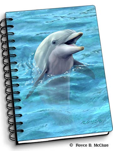 3D Royce Notebook 4" x 6" - Talking Dolphin for wholesale by Artgame Ltd.