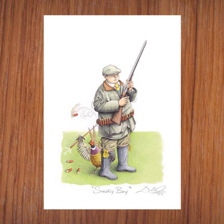 Sneaky Boy - Open Edition Giclee Art Print for wholesale by Will Gorman Art