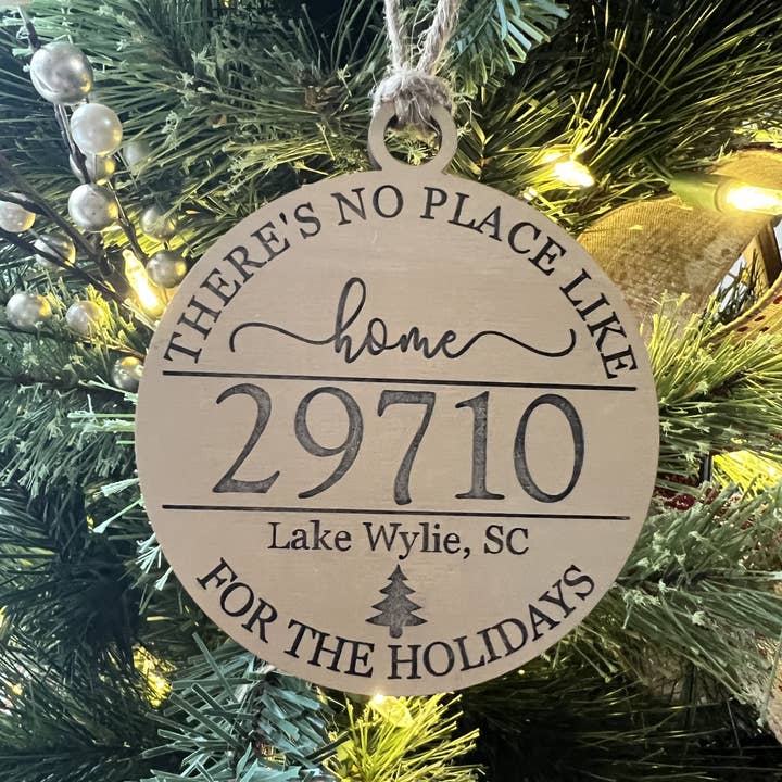 Zip Code Christmas Ornament Personalized for wholesale by Goforth Creations