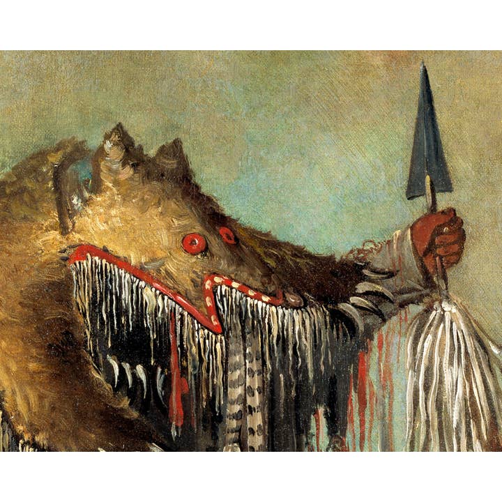 Rock Paper Scissors Wall Art - Wholesale Art Print - Medicine man painting | Shaman art print | George Catlin | Vintage Native American wall art | Mystical art | Indigenous people in art