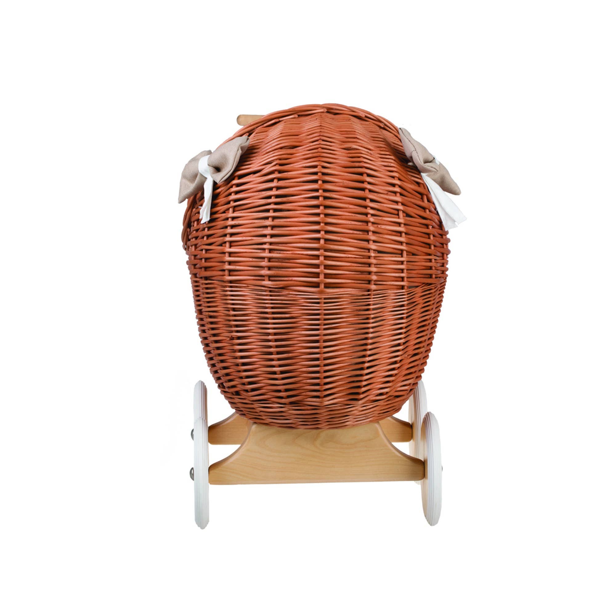 The Wicker Stories - Vente Accessoire de poupée – enfant - Poussette en osier pour poupée, landau naturel7