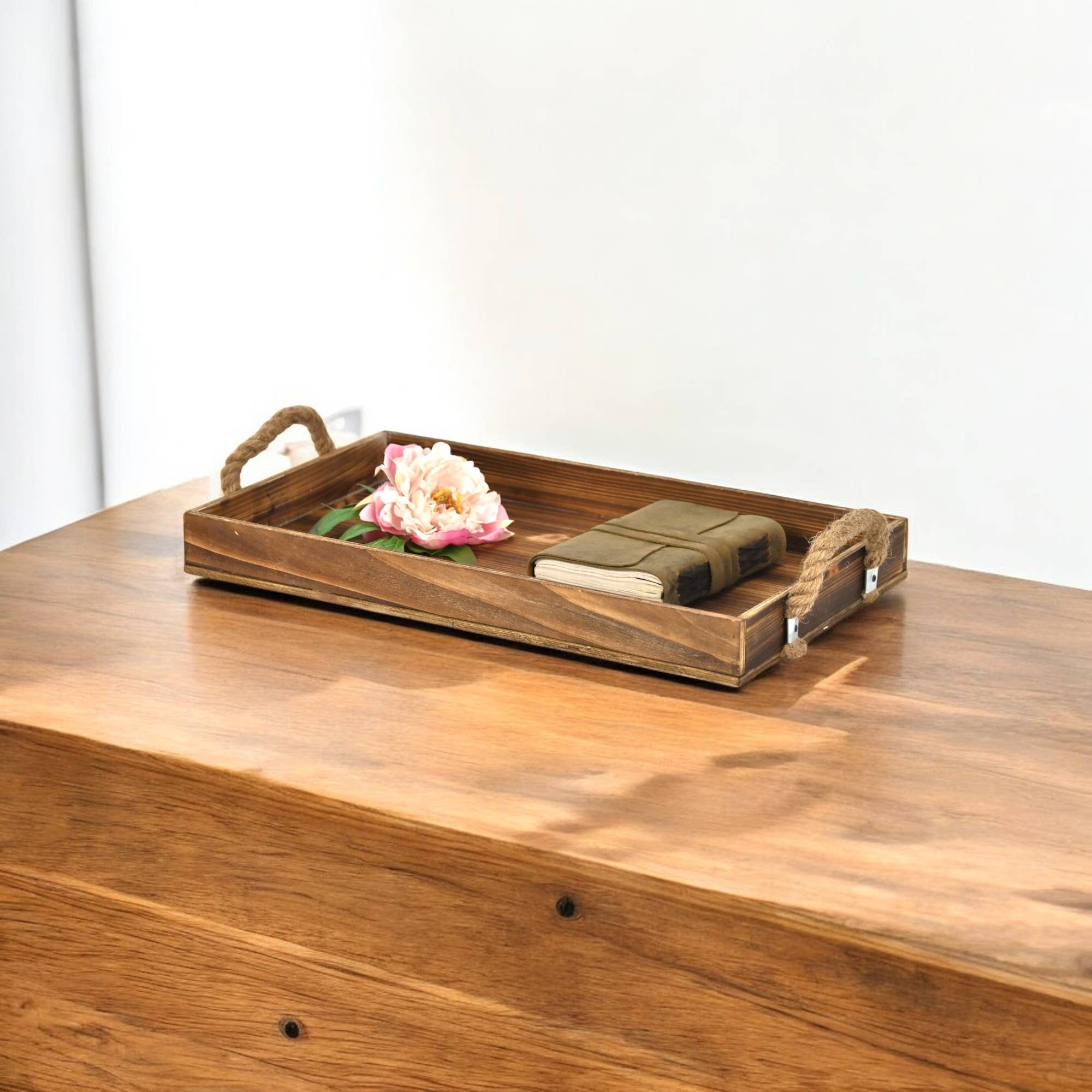 Cheungs Home Decor - Wholesale Decorative Tray - Piper Rectangular Wood & Rope Tray3