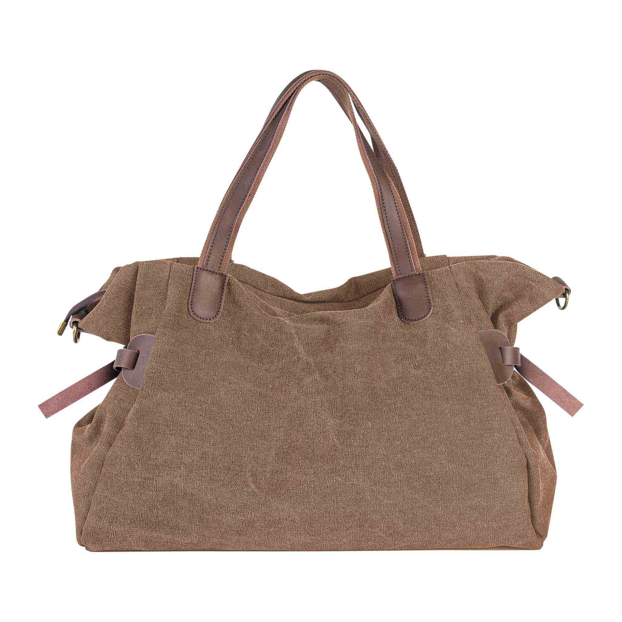 ZEDE PARIS - Wholesale Weekender Bag - Women's - SAINT-LAZARE - Weekend travel sports bag in canvas and leather69