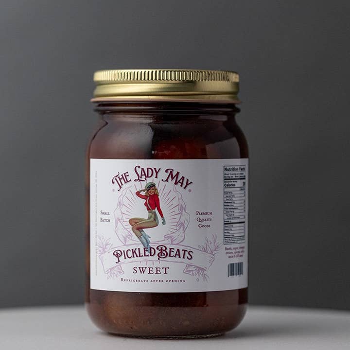 May's Market @ TLM – wholesale Pickled vegetables – Sweet Pickled Beets, 16oz, Premium Quality Goods by The Lady May