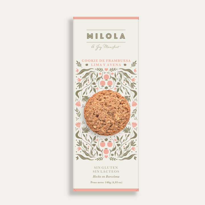 Raspberry Lime Oat Cookie (Gluten-free, Dairy-free) for wholesale by MILOLA GLUTEN FREE
