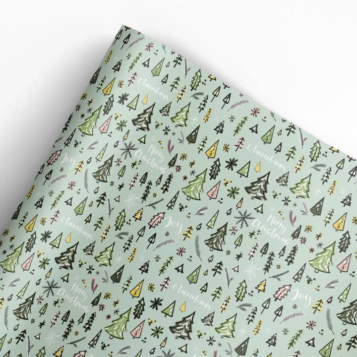 Rolo de Papel de Embrulho O'Christmas Tree (3 folhas/rolo) por atacado de REVEL & Co.