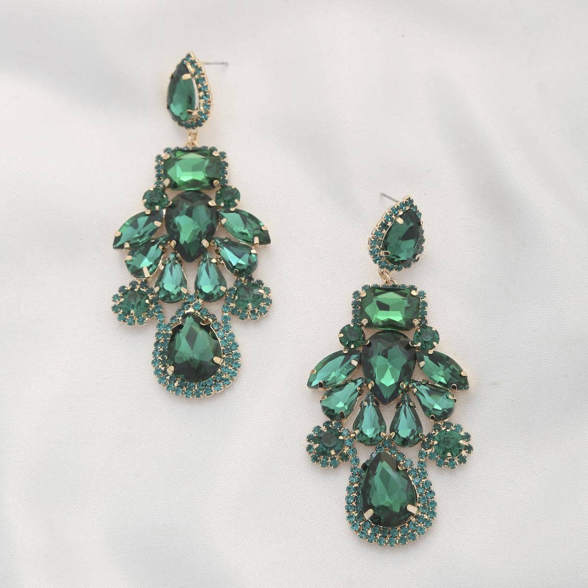 anbfashion - Wholesale Dangle Earrings - TEARDROP RHINESTONE DANGLE EARRING FE-16896