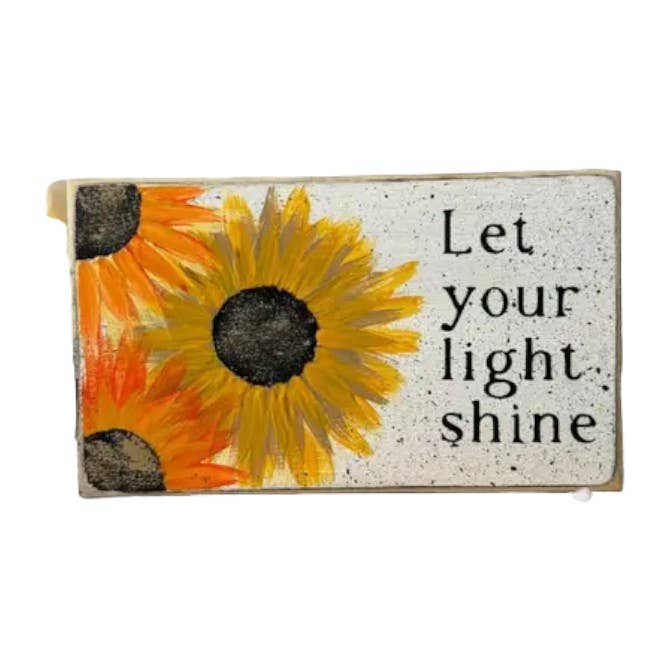 Let Your Light Shine Sunflower Sign for wholesale by Windsor Lane Handmade Decor & More