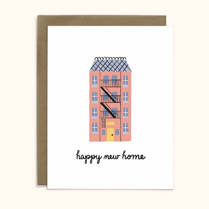 Apartment Housewarming Card for wholesale by Katie Pea Studio