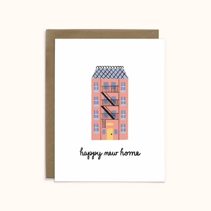 Apartment Housewarming Card for wholesale by Katie Pea Studio