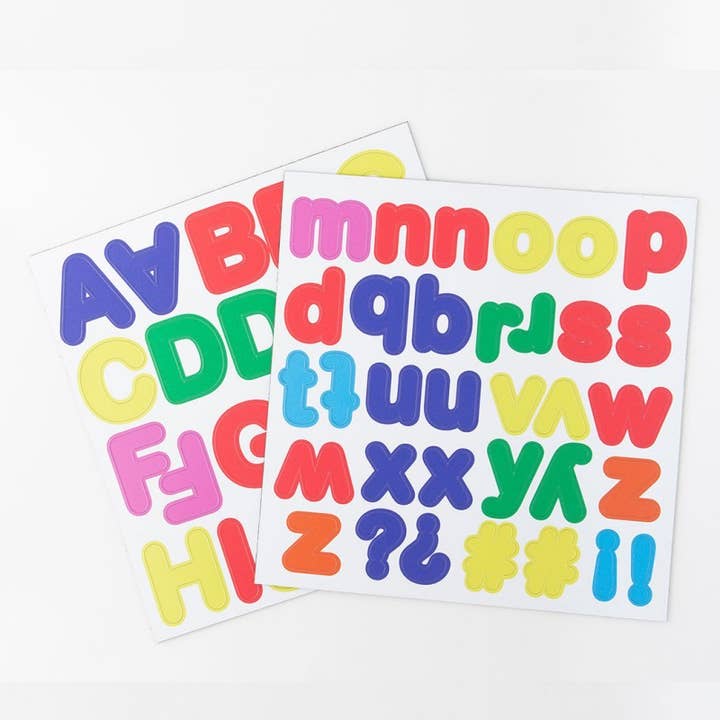 Ferflex - Venta al por mayor Imanes - Niños y bebés - Letras magnéticas multicolores, paquete de 125 imanes