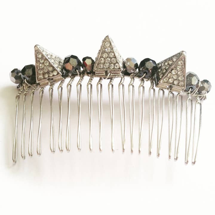 Hettie Hair Accessories – wholesale Hair pin – Crystal Spike Hair Comb4