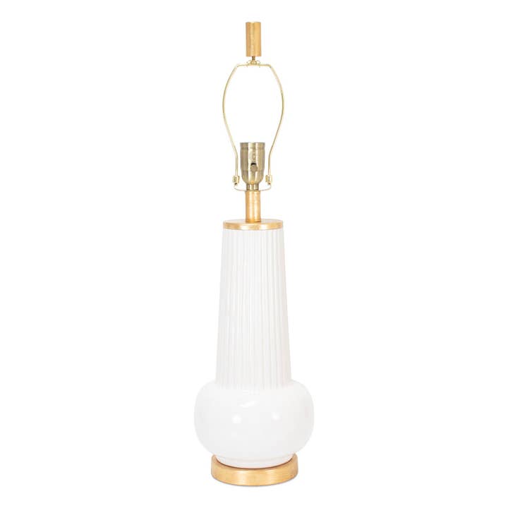 Lampe de table Barron, blanche pour la vente par Couture Lamps