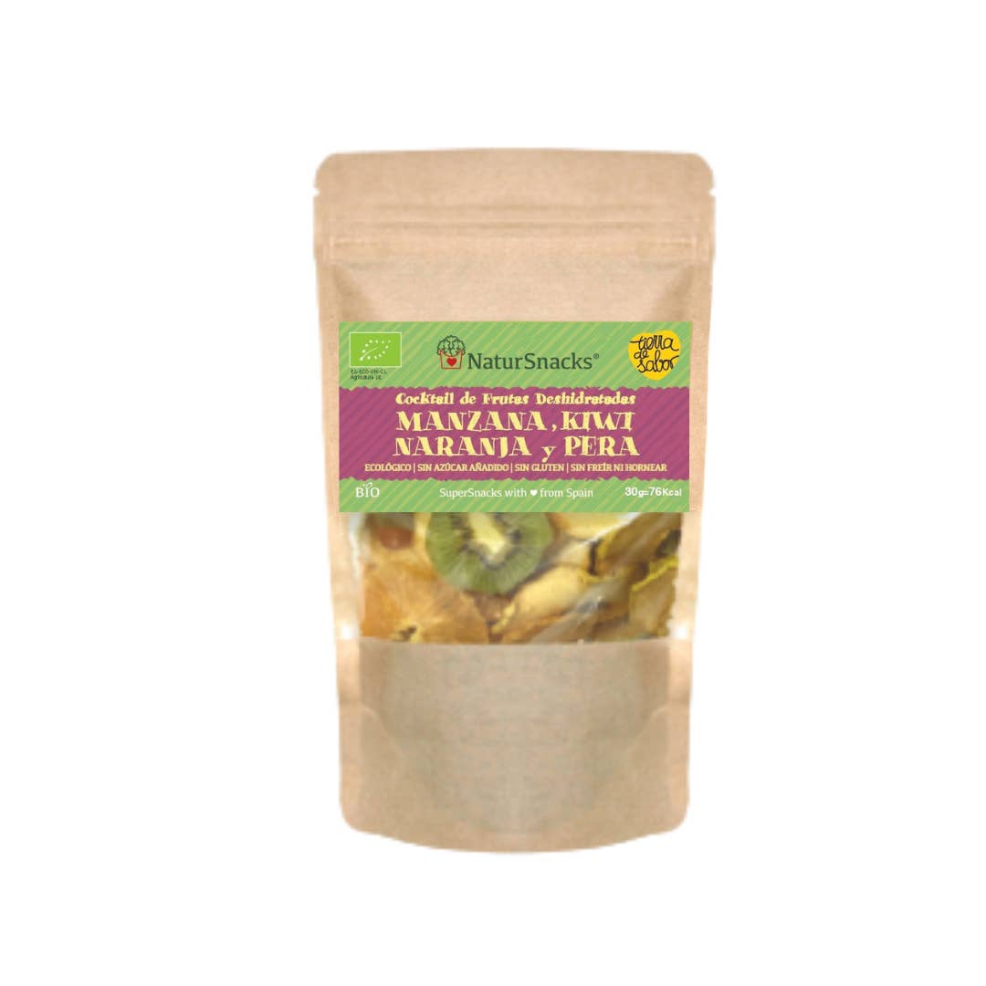 Natursnacks - Wholesale Dried/Dehydrated Fruit - BIO Cocktail: Apple, Kiwi, Pear, Orange