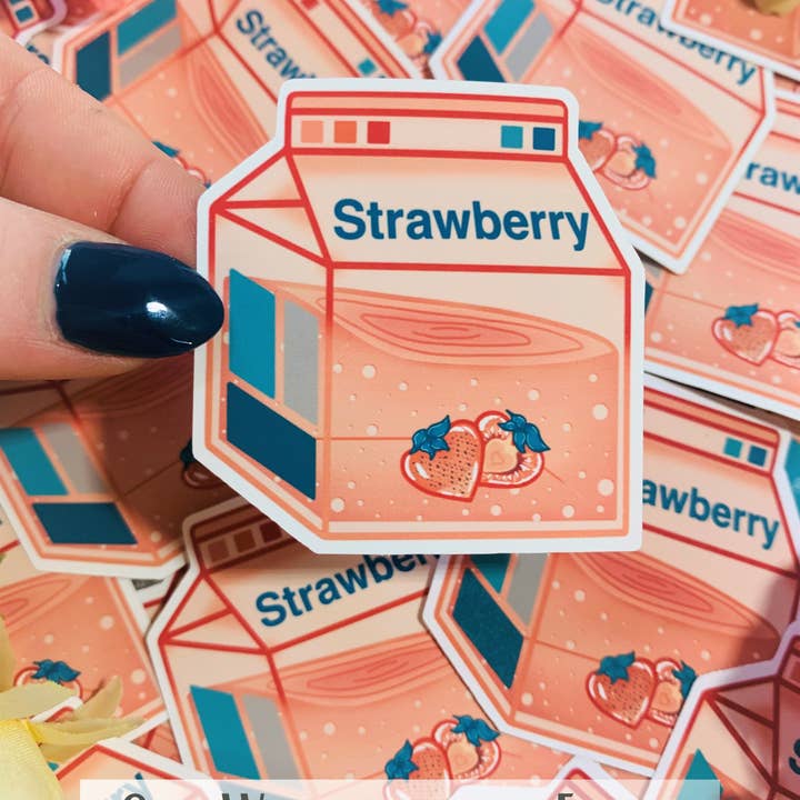 Emily Rose Creates - Venta al por mayor Pegatina - Pegatina troquelada con leche de fresa11