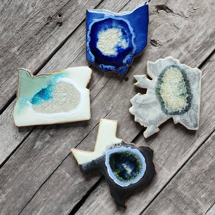 State Shaped Coaster- All 50 States - 10 DAY for wholesale by Dock 6 Pottery