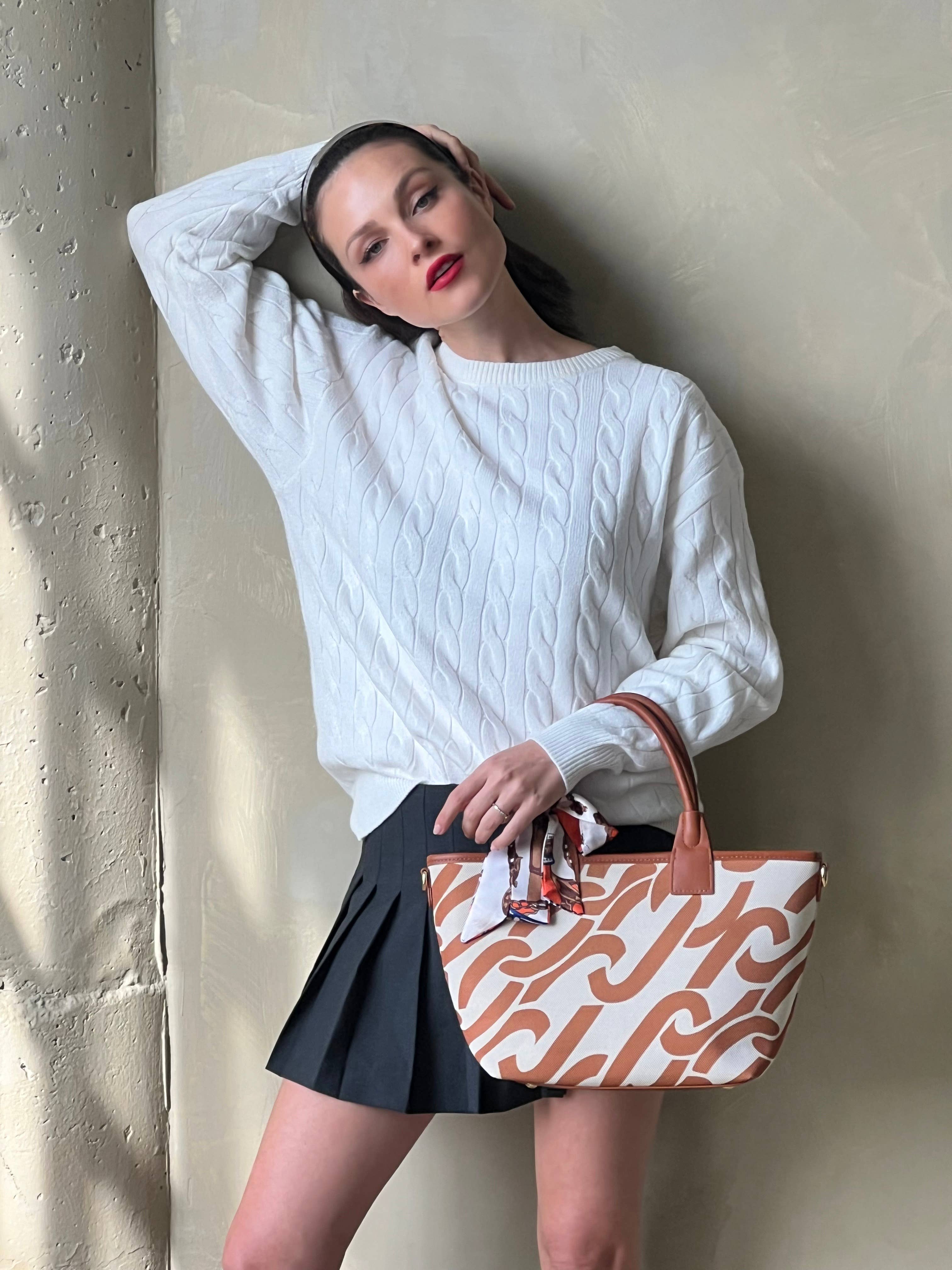 KAYLA+AVA - Wholesale Tote Bag - Women's - SHRIYA PRINTED TOTE BAG WITH SCARF18