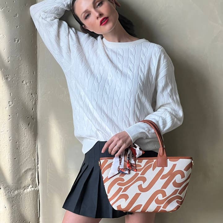 KAYLA+AVA - Wholesale Tote Bag - Women's - SHRIYA PRINTED TOTE BAG WITH SCARF18