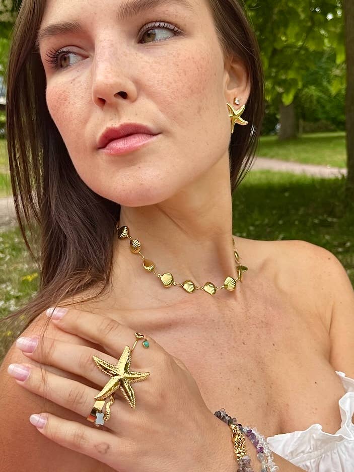 Ring van roestvrij staal 424AQ171 voor wholesale door BYREN | ÉLINE L'ATELIER