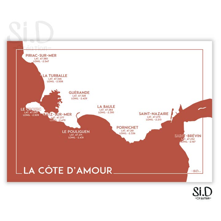 Si.D - Wholesale Poster - Côte d'Amour Red
