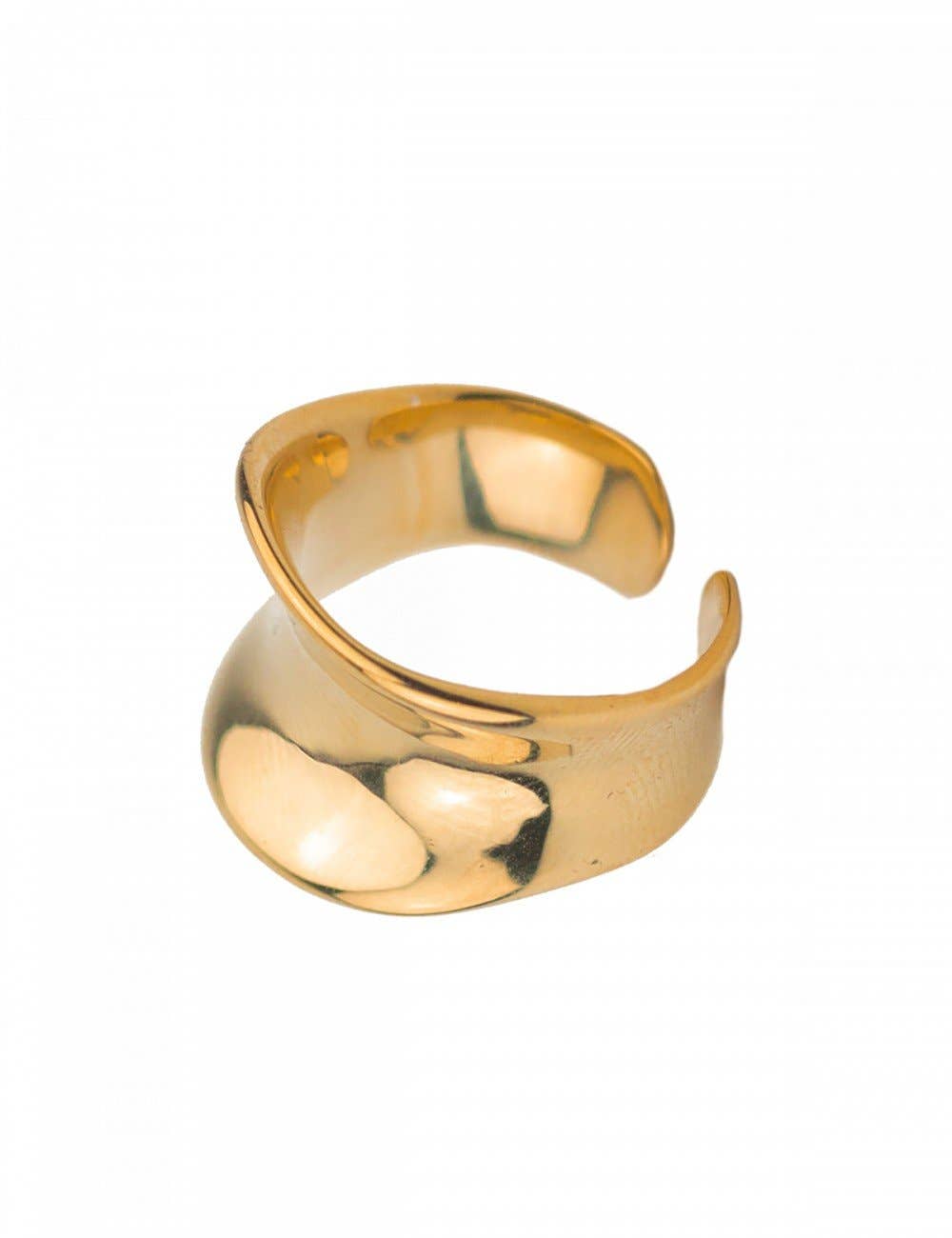 Trium Jewelry – wholesale Band/stacked ring – Anillo ajustable de banda llamativa chapado en oro de 18 quilates en plata de ley 9250