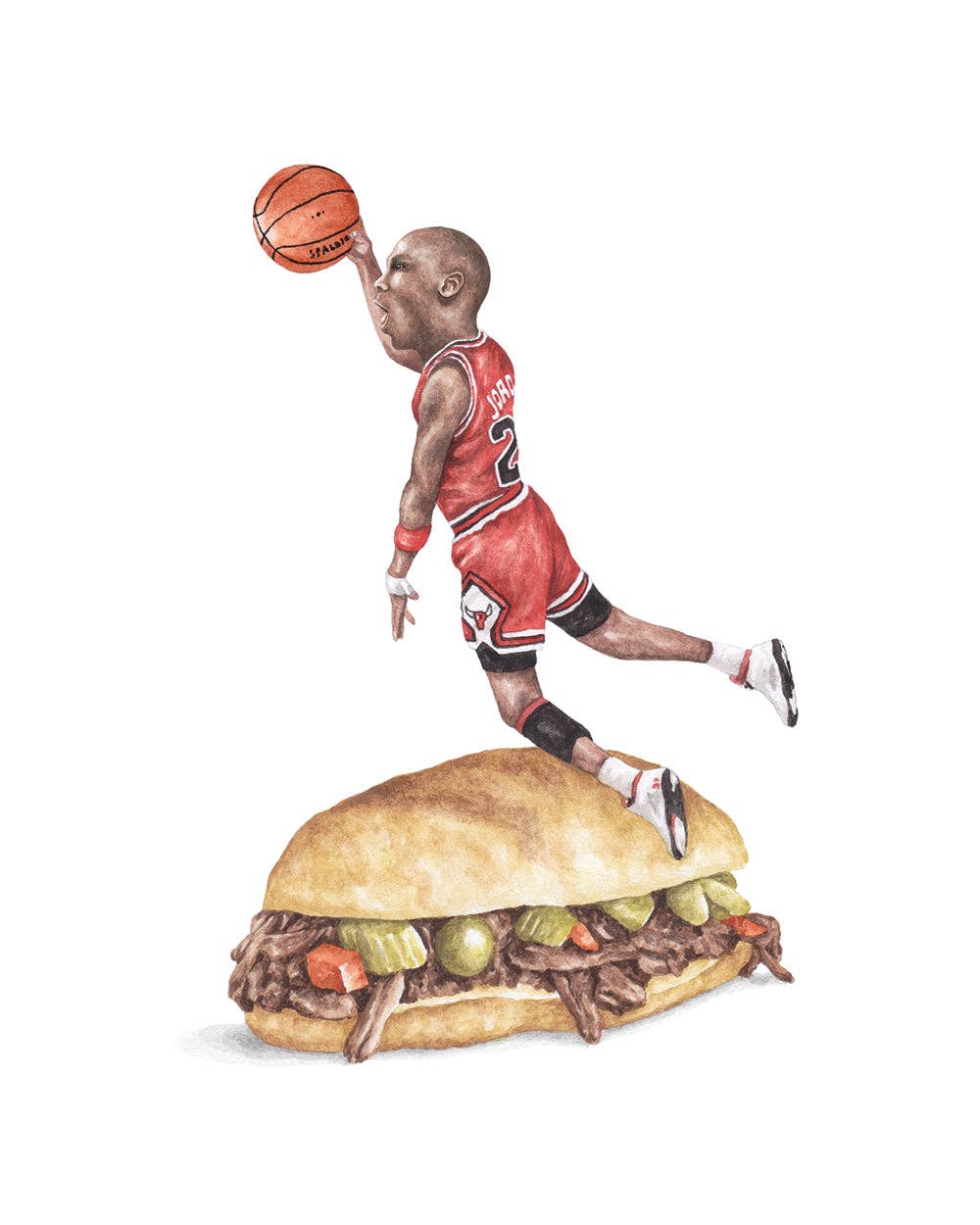 Michael Jordan - Watercolor Print for wholesale by Celebs on Sandwiches