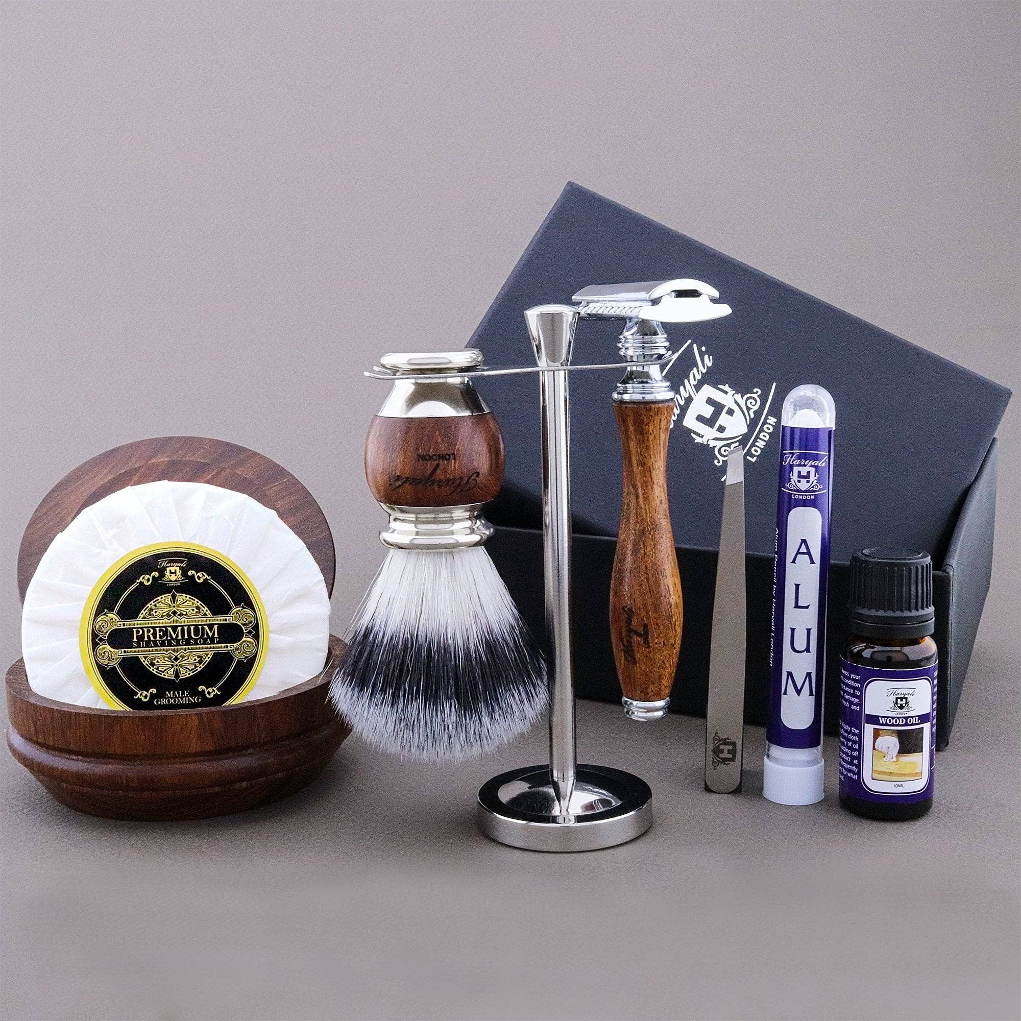 Haryali London – wholesale Shaving set/kit – Men's – Haryali's Wooden Range Shaving Kit8