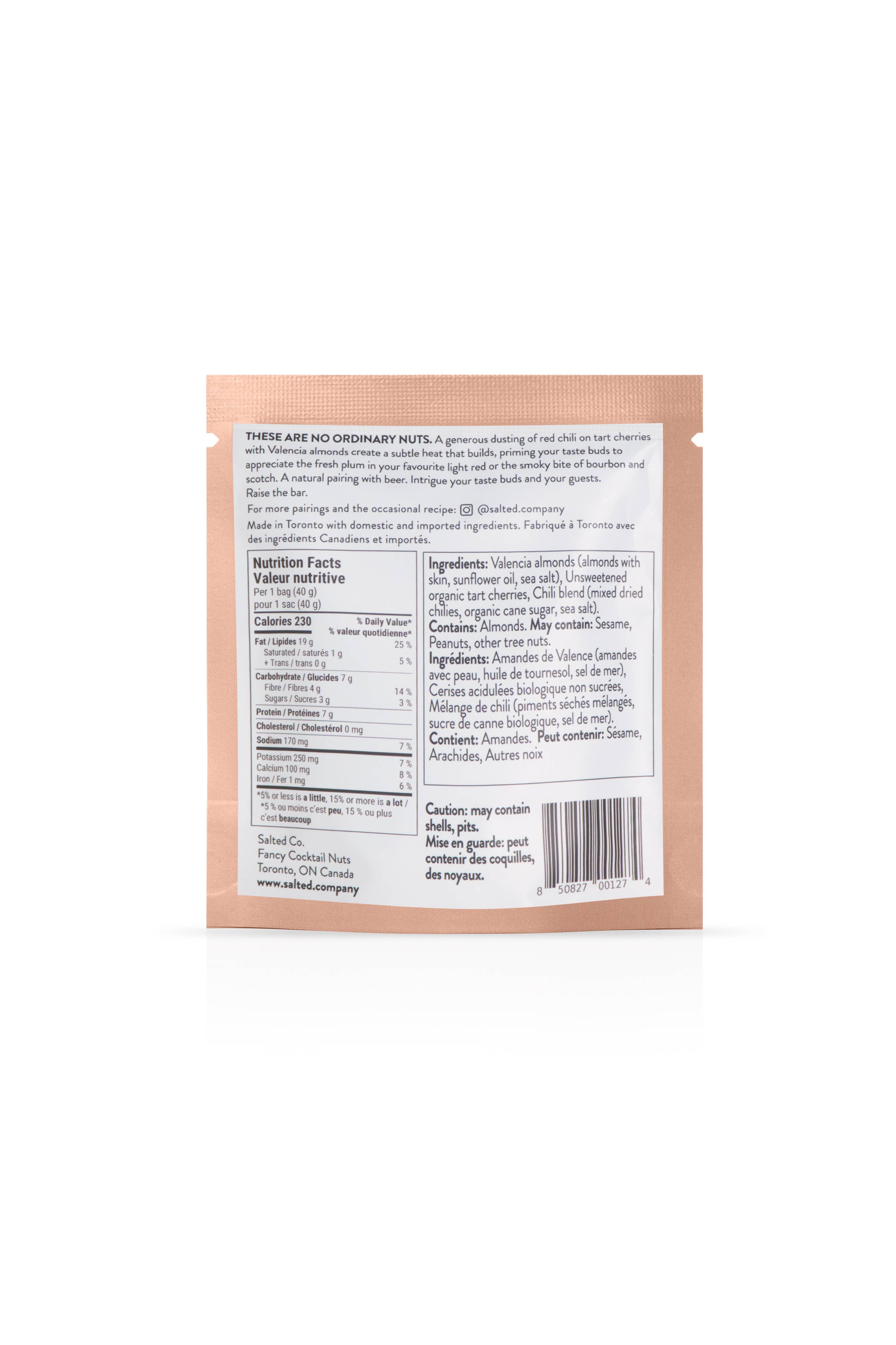 Salted Co Fancy Cocktail Nuts - Wholesale Nuts - 40g  Spicy Cherry/ Valencia Almonds4