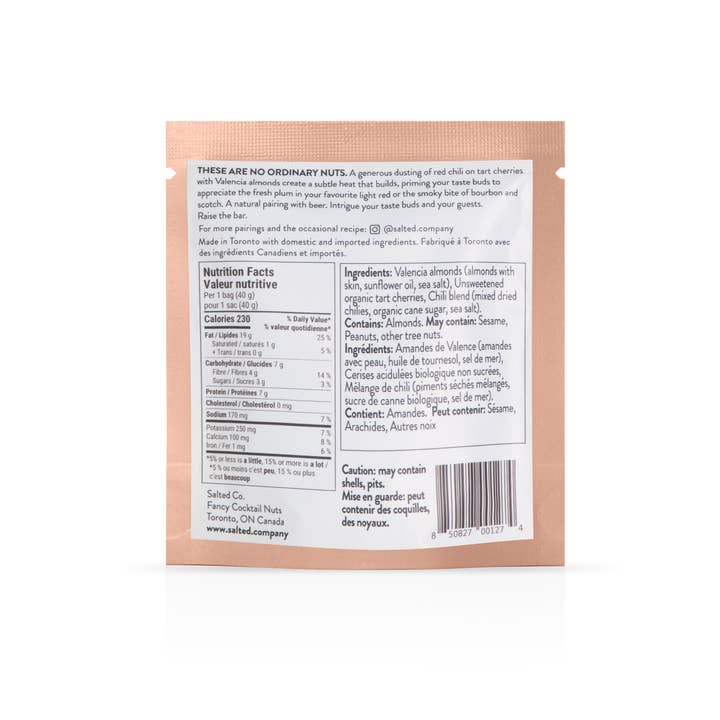 Salted Co Fancy Cocktail Nuts - Wholesale Nuts - 40g Spicy Cherry/ Valencia Almonds4