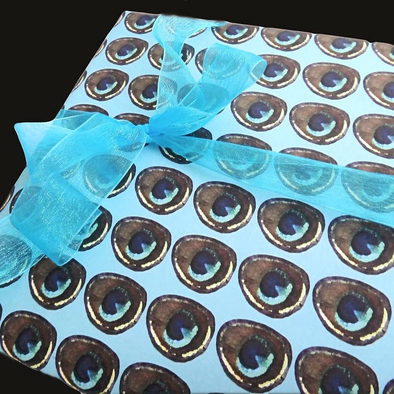 RUMI - Wholesale Flat Wrap - Eco-friendly Wrapping Paper - Peacock Feather3