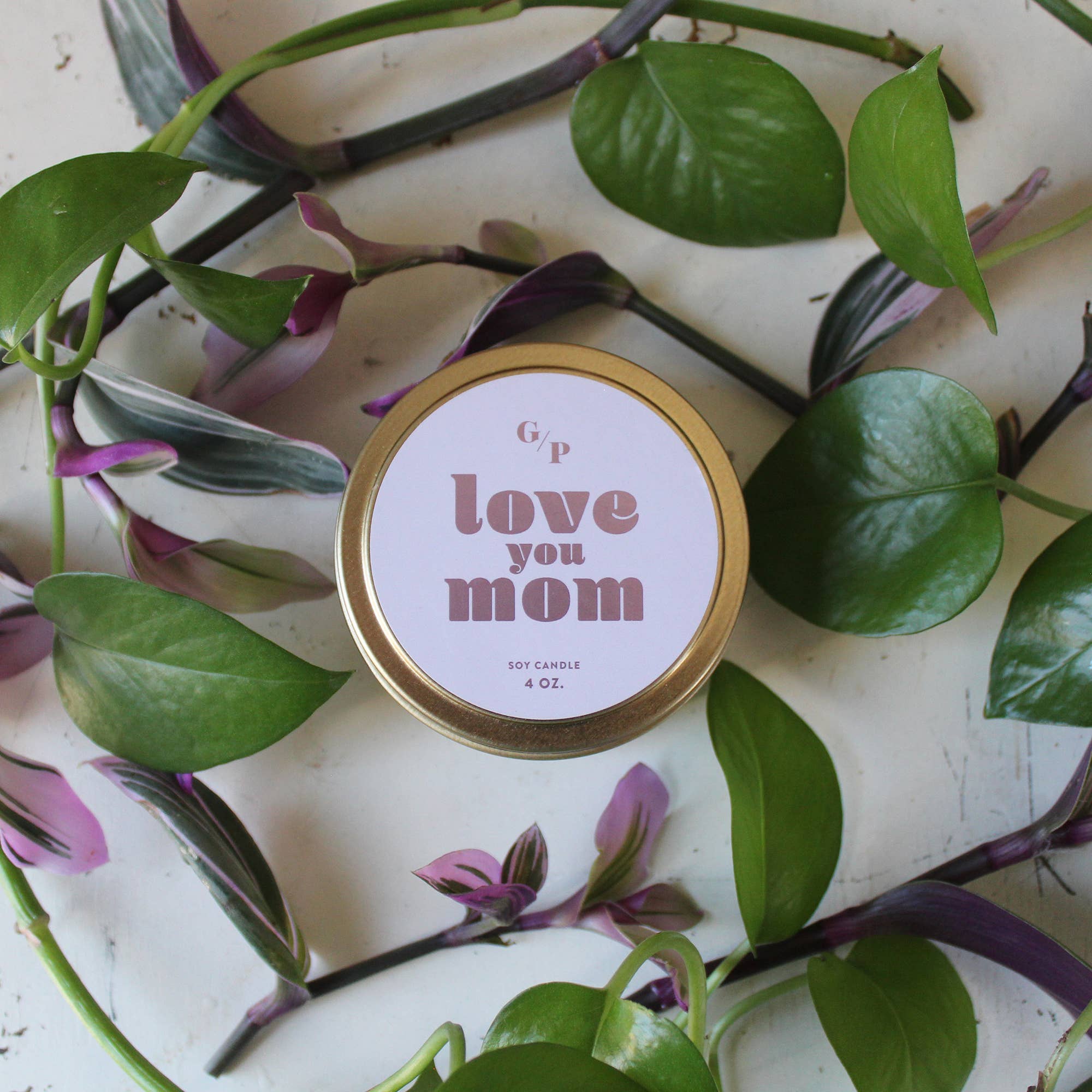 GP Candle Co. - Wholesale Travel Candles - Love You Mom Just Because 4 oz. Candle Tin4