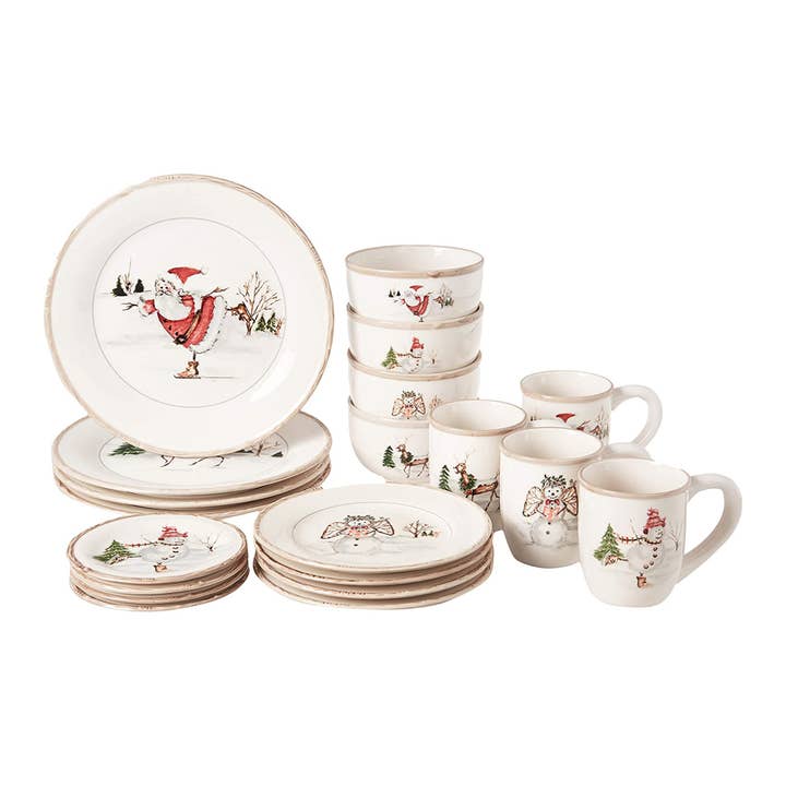 CHRISTMAS TWIG 20PC DINNER SET for wholesale by Jay Import CO