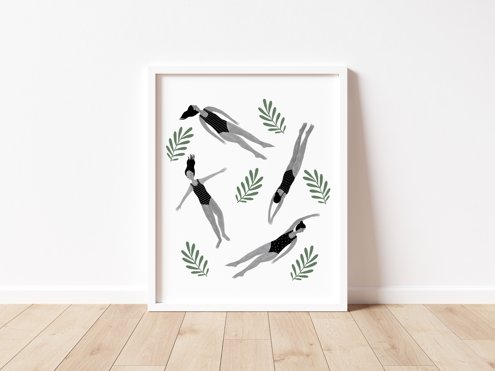 HeatherLucyJ Design - Wholesale Art Print - Wild Swimmers Art Print2