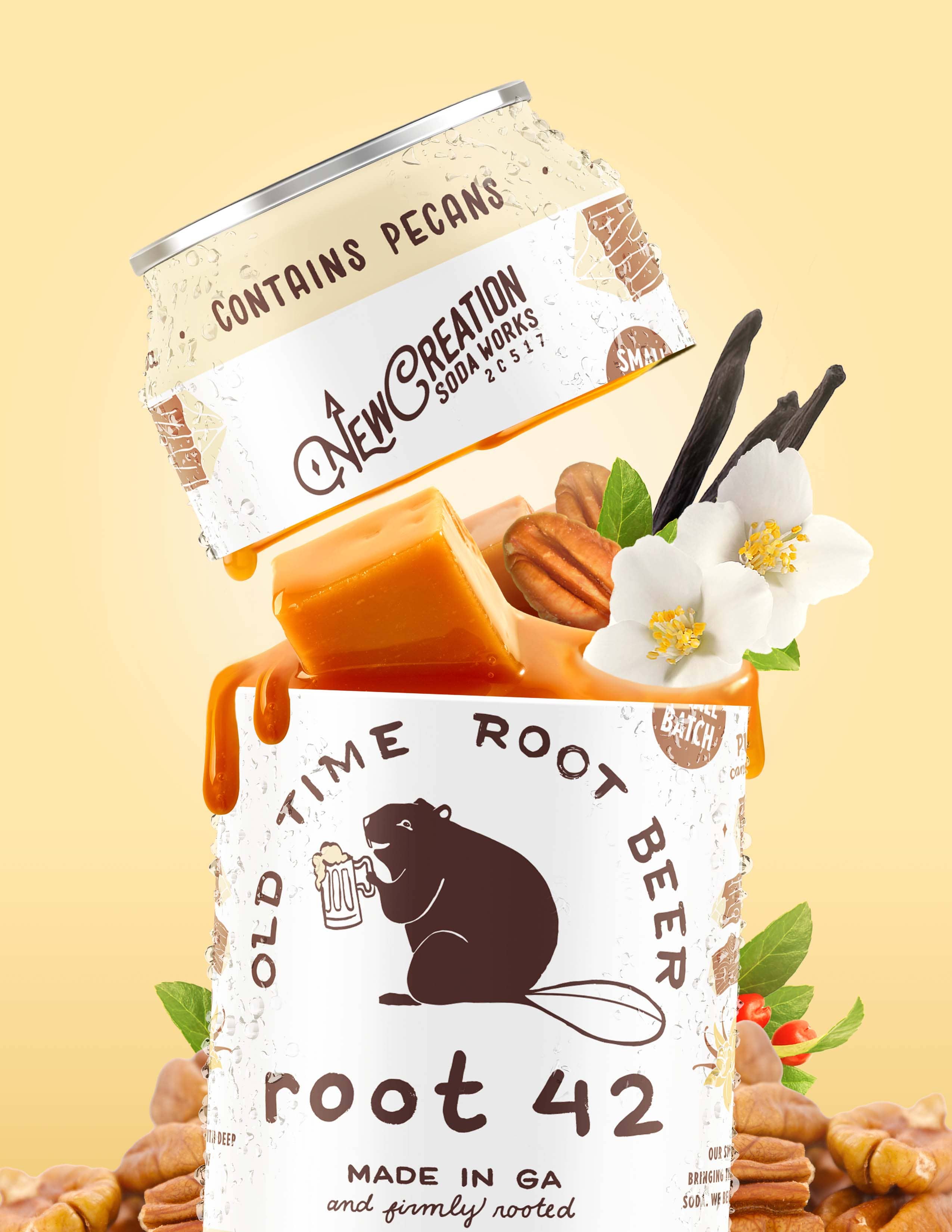 New Creation Soda - Wholesale Soda/Carbonated Drink - Root 42 Old-Fashioned Root Beer (Case of 16)