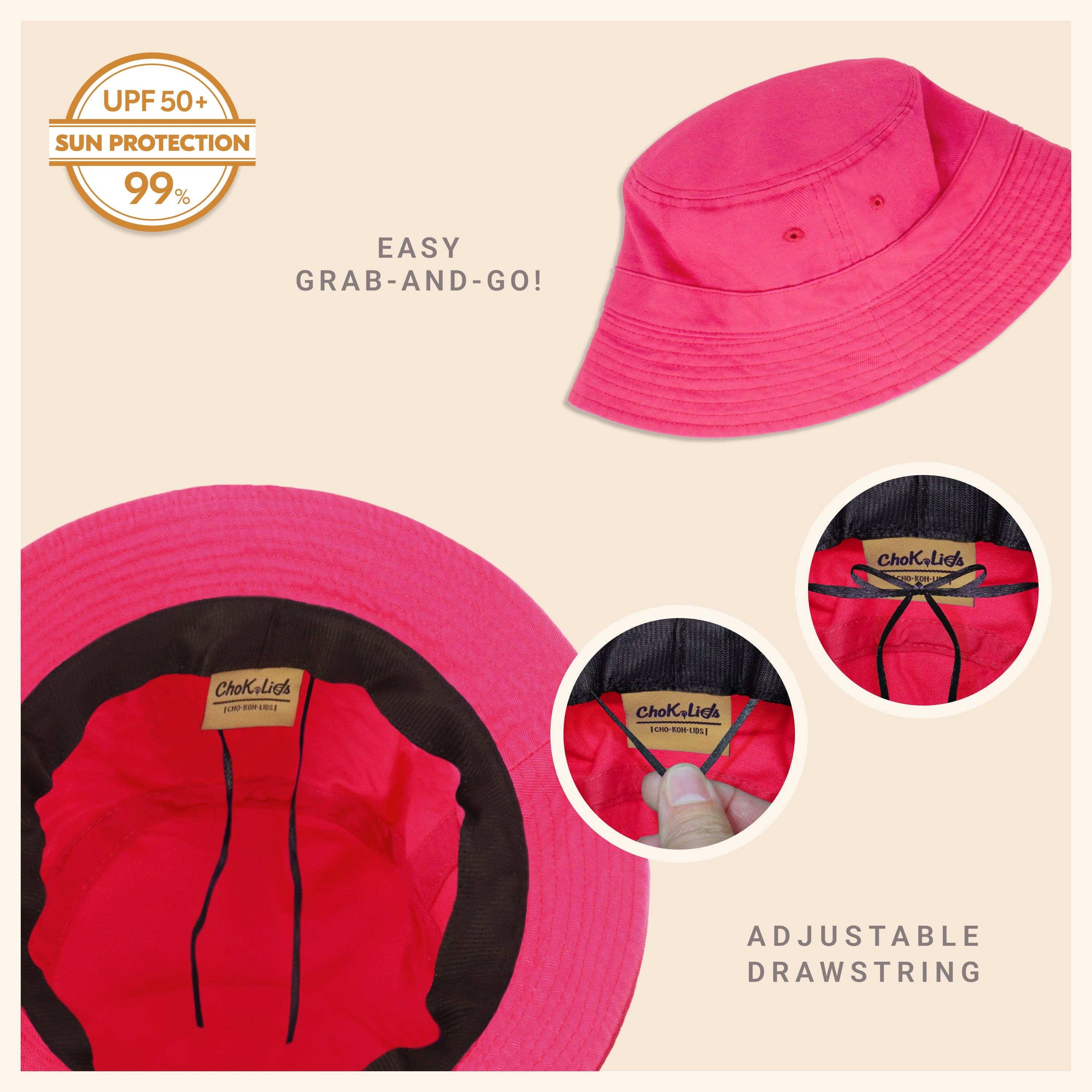 ChoKoLids – Engroshandel Bucket hat - Dame – CHOK.LIDS lærred spand hat11