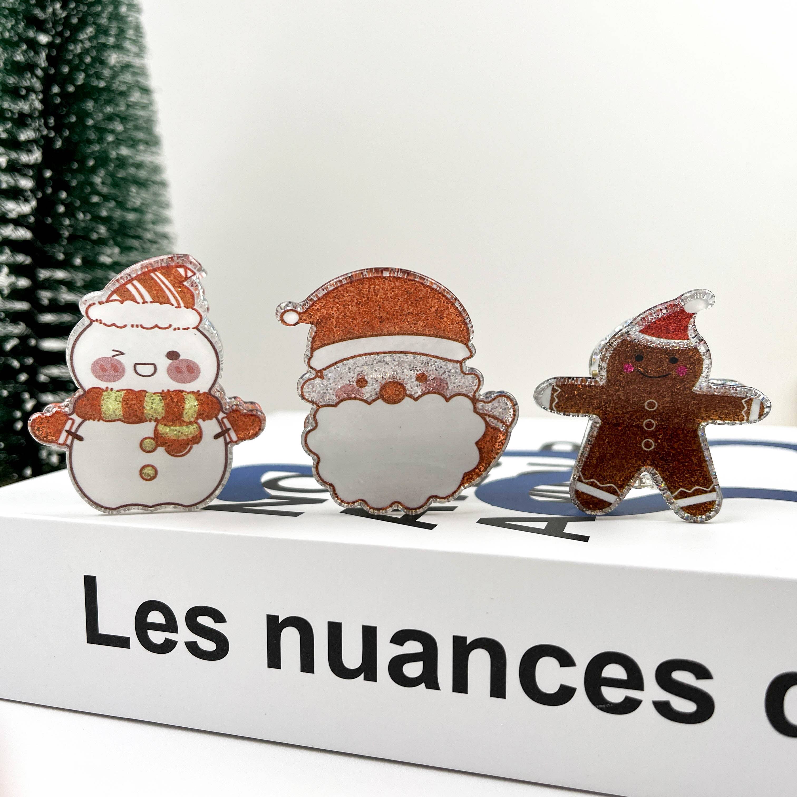 TheDivaSoap - Wholesale Hair Clip - Women's - Shiny Snowman Hair Clip, Christmas Series Claw Clips7