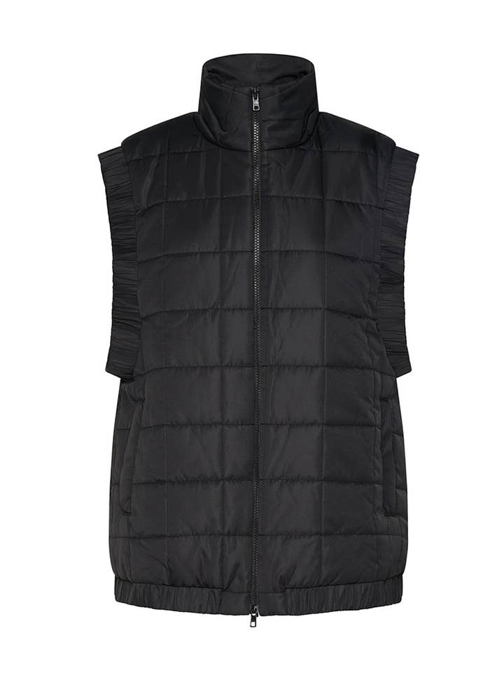 BT Athletic Puffer Vest in Black for wholesale by Bohemian Traders