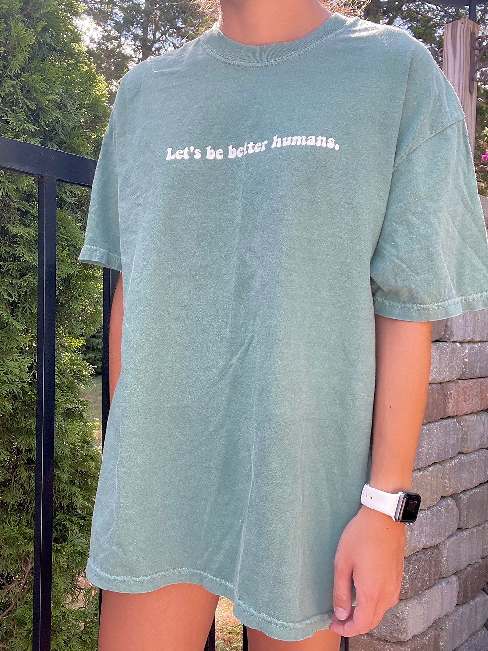 Sunshine Designs Boutique LLC - Wholesale Screen Printed T-Shirt - Women's - Comfort Colors "Let's Be Better Humans" T-Shirt1